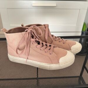 Dusty Pink High Top Sneakers